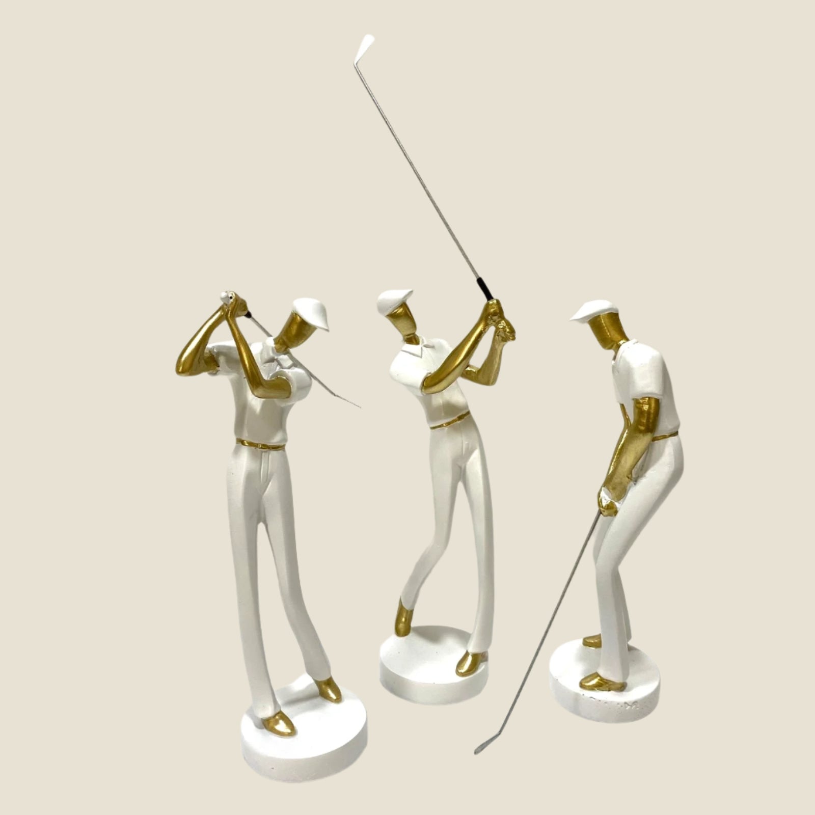 Modern Art Golf Playing Human Figure In Modern Showpiece From Tamrapatra