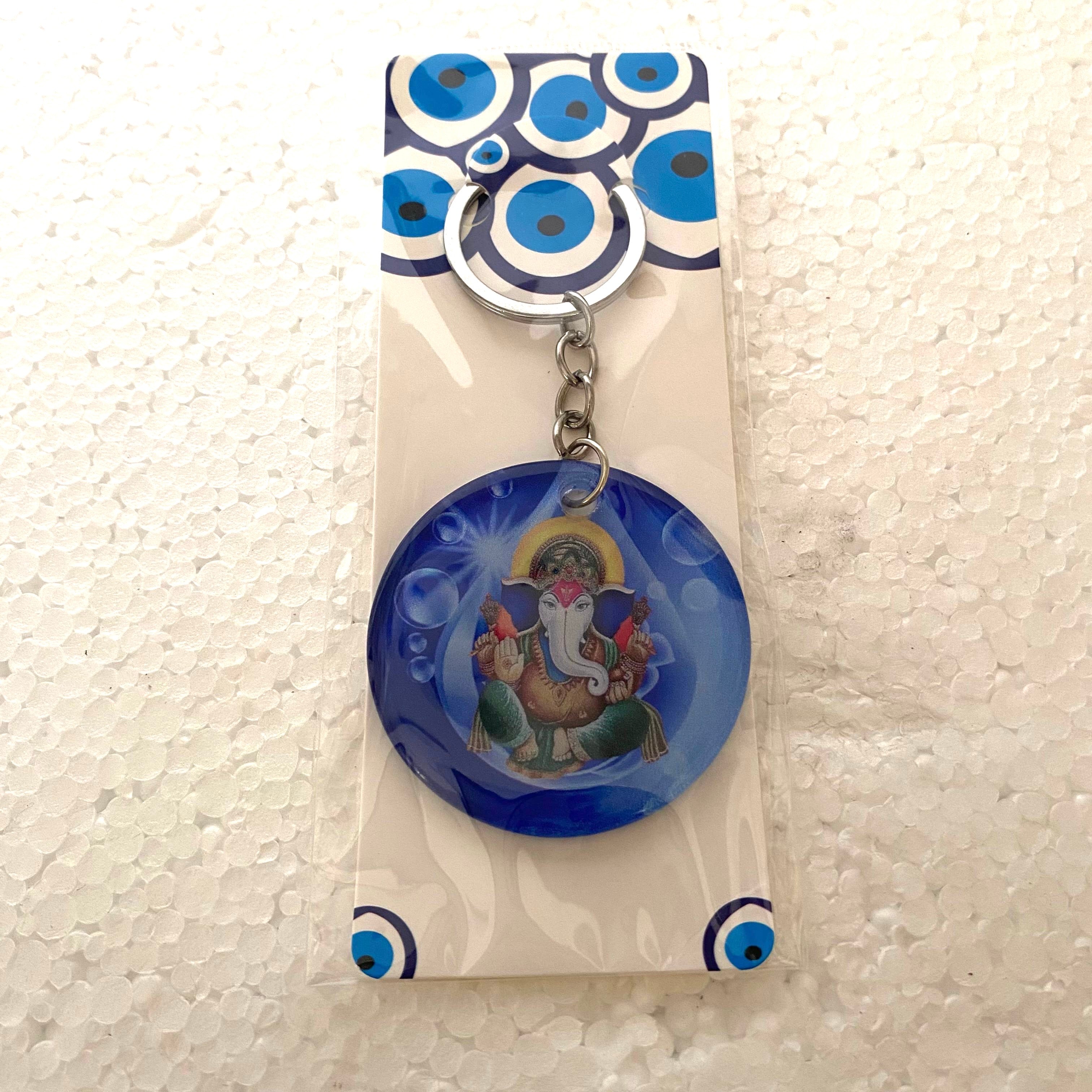 Round Evil Eye Keychains In Various Designs Handmade Gifts By Tamrapatra