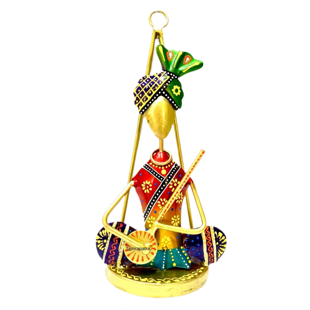 Hanging Musician Colorful Metal Crafts Playing Various Instruments By Tamrapatra