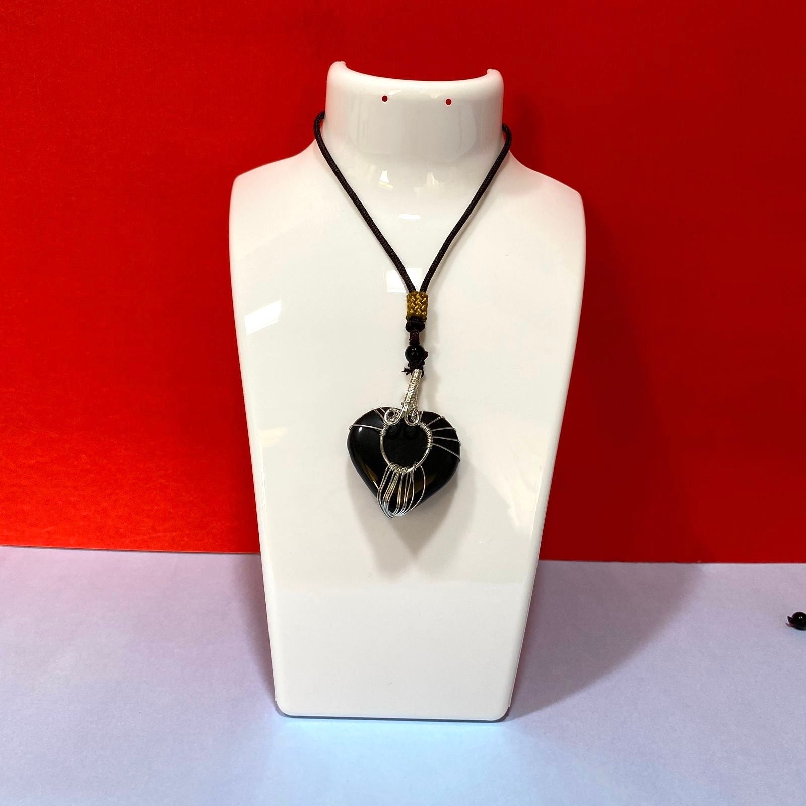 Necklace Designed With Heart Shaped Natural Stone Handpicked By Tamrapatra