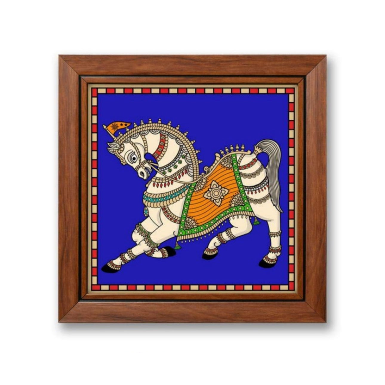 Horse Painting In Reverse Glass Traditional Tanjore Art Frames From Tamrapatra