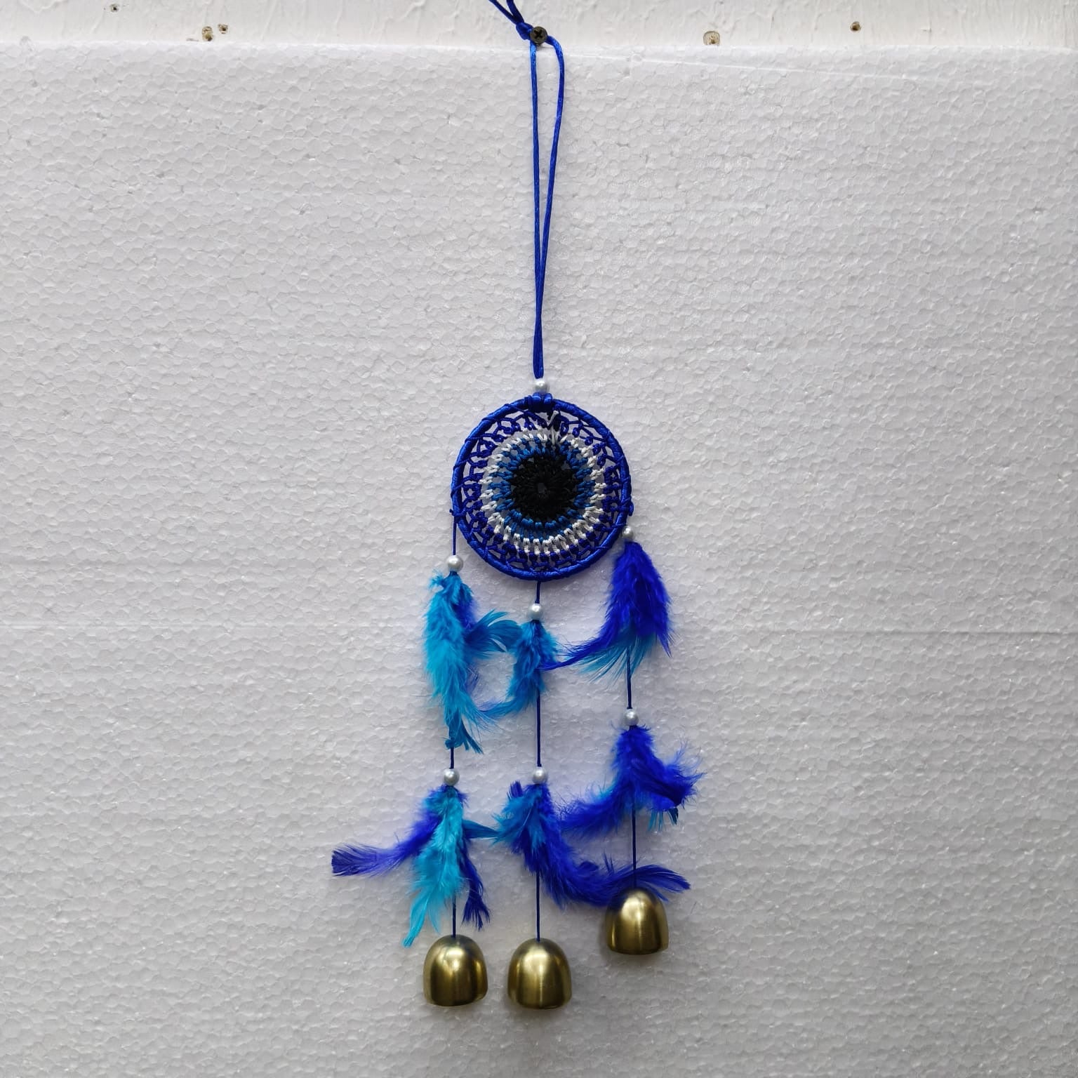 Dream Catcher With Metal Bells Handcrafted Charms Hangings By Tamrapatra