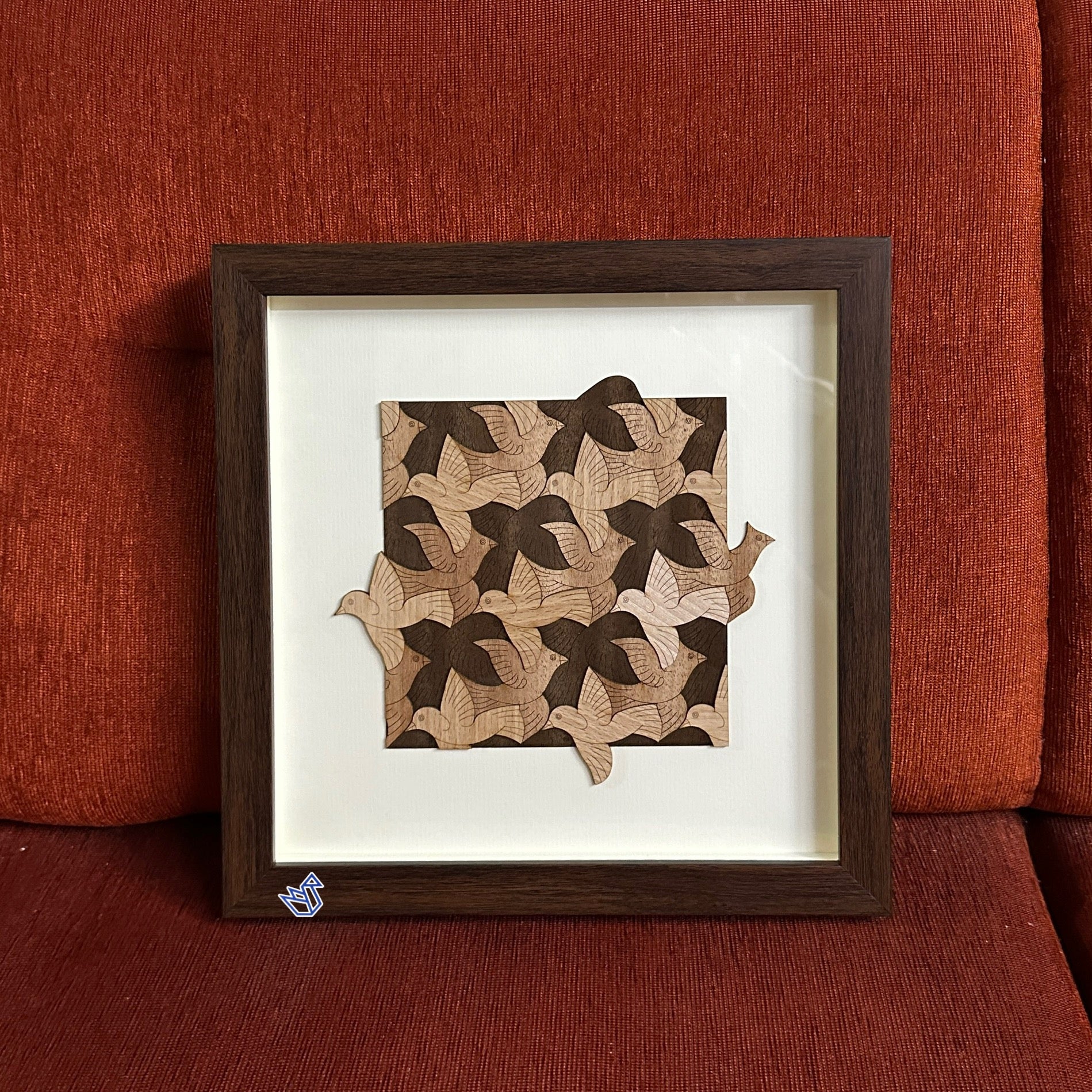 Birds Design Wooden Artwork Frame Designed Wall Décor From Tamrapatra