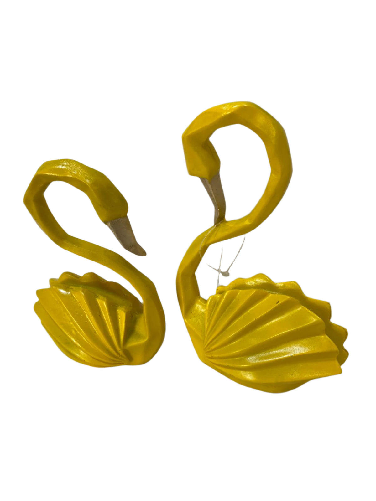 Swan Pair Geometrical Shape Modern Set Of 2 Birds Home Décor By Tamrapatra