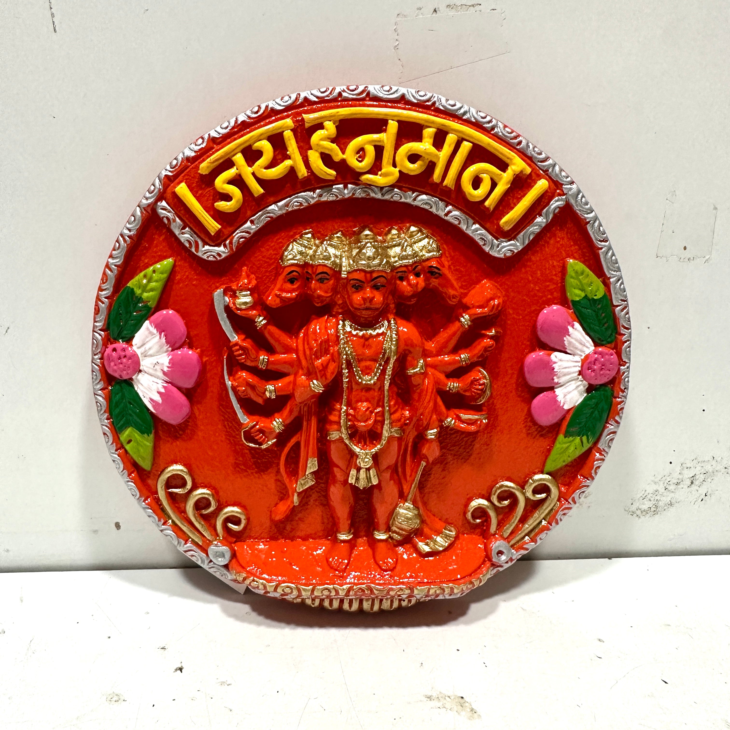Hanuman Deity Wall Hanging Hand Painted Entrance Decor Ideas By Tamrapatra