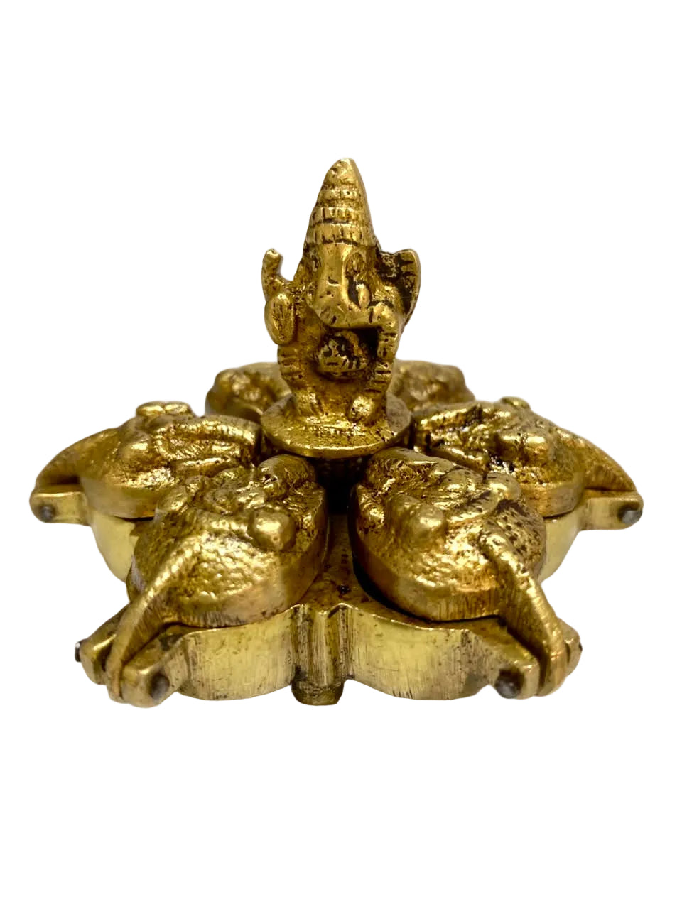 Peacock Brass Openable Utility Vermilion Sindoor Royal Box By Tamrapatra