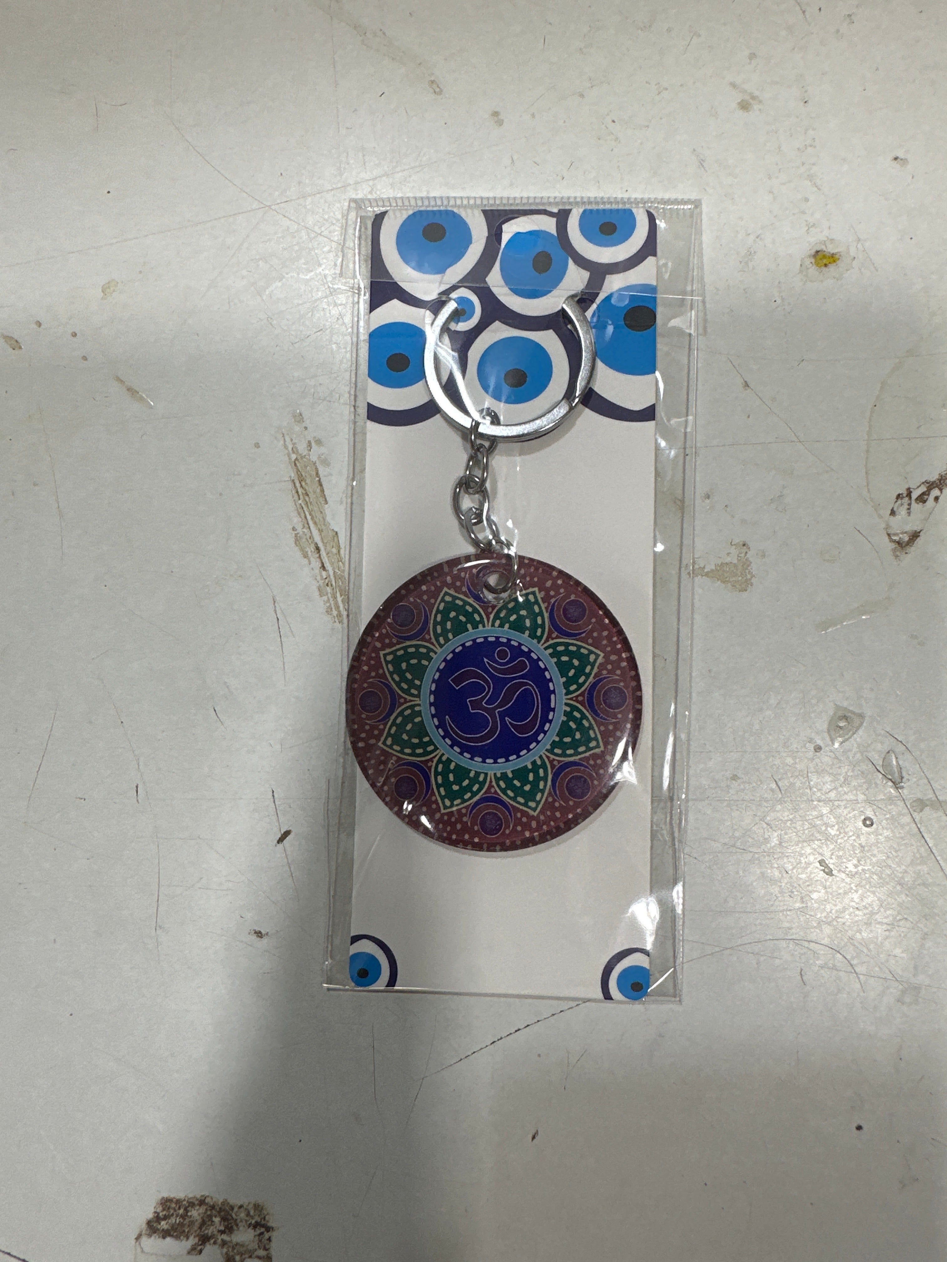 Round Evil Eye Keychains In Various Designs Handmade Gifts By Tamrapatra