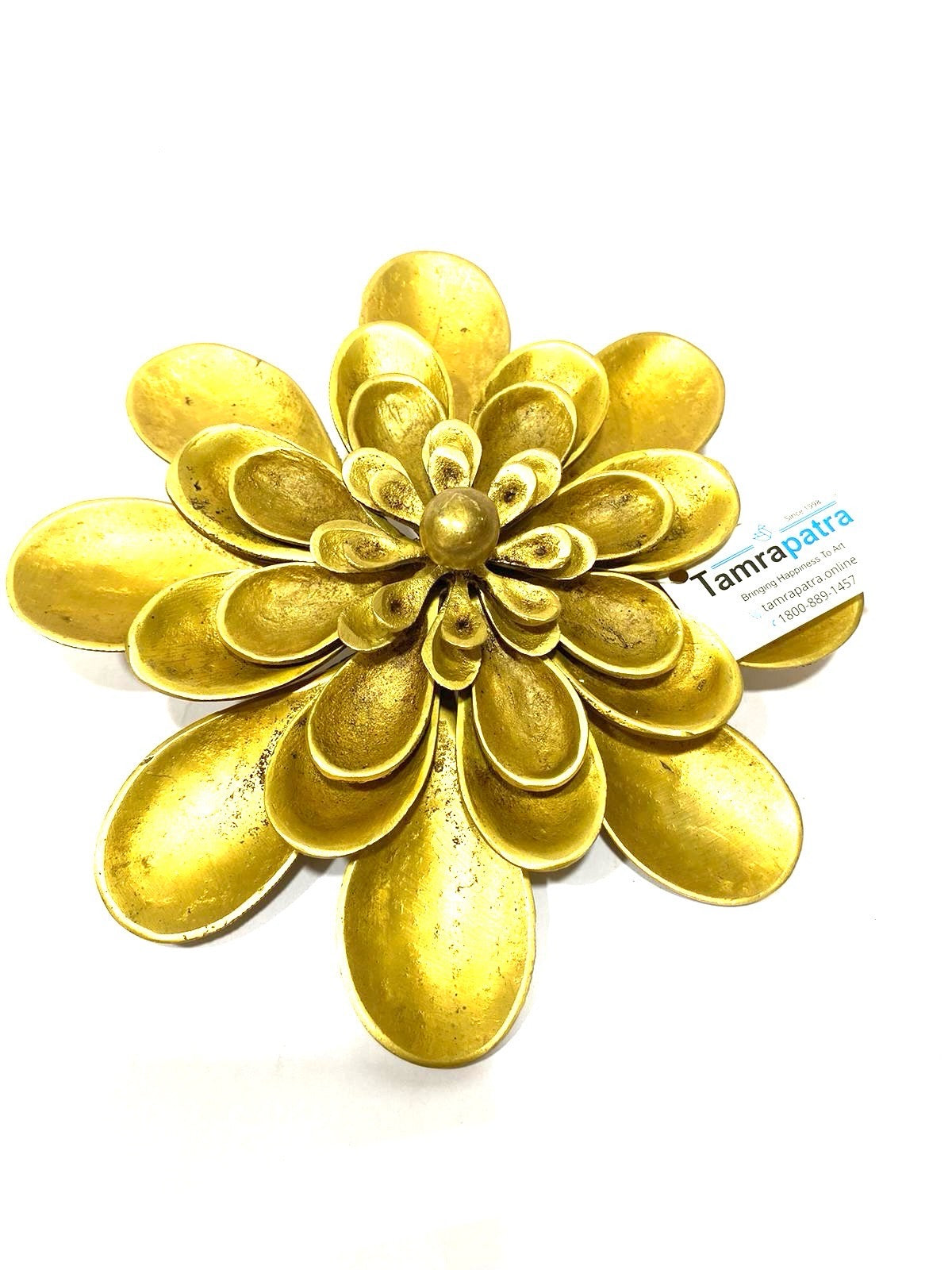 Brass Decoration Handmade Luxurious Display With Floral Design Tamrapatra