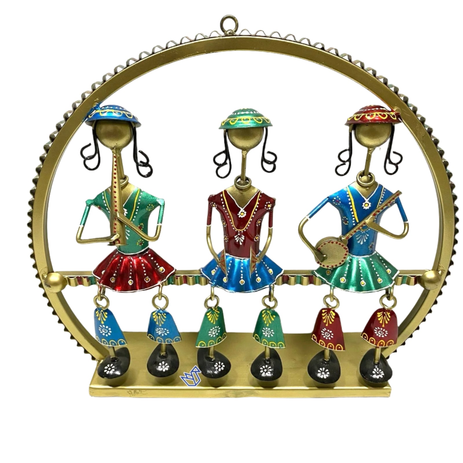 3 Dolls Sitting On Bench Stunning Metal Artwork Creations From Tamrapatra
