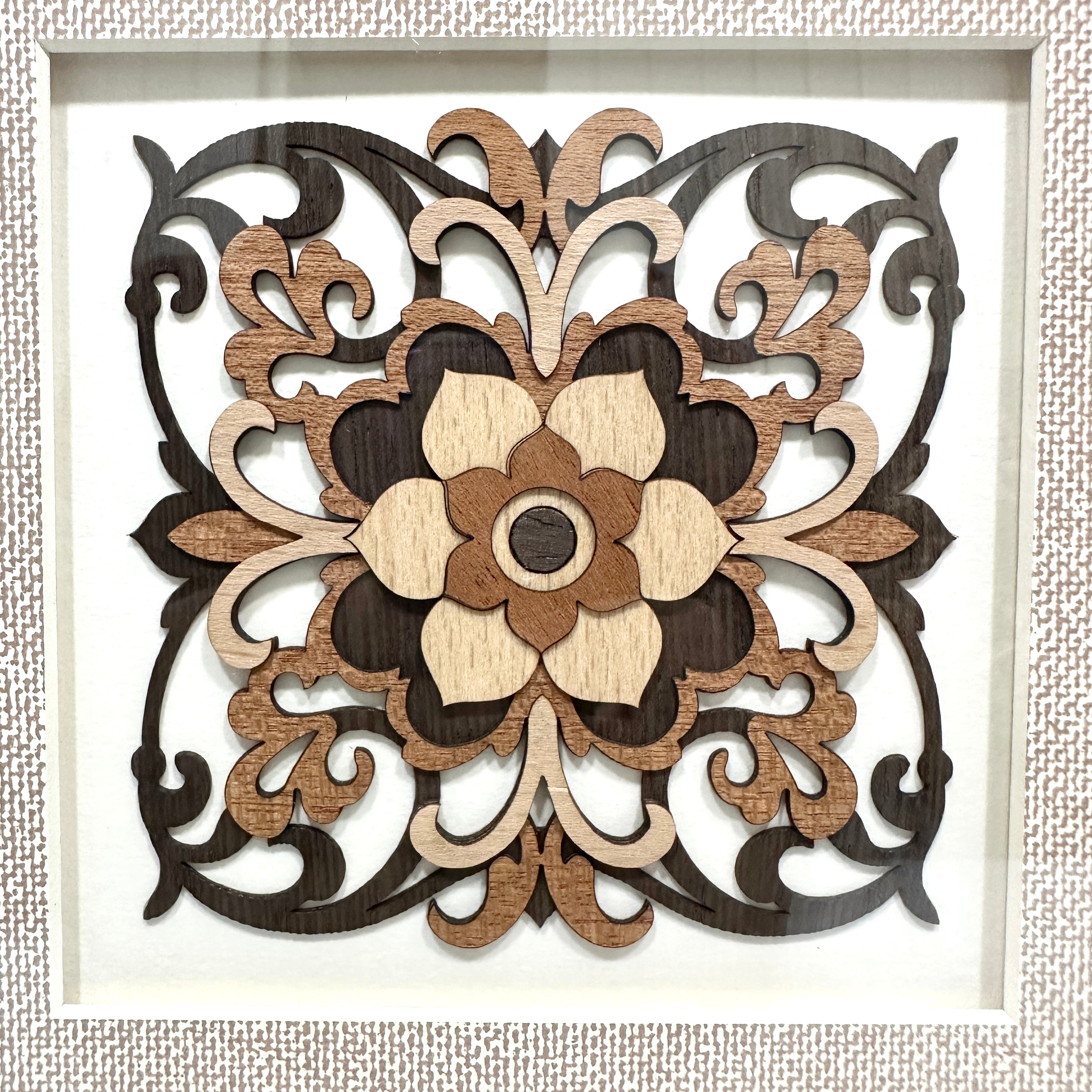 Deco Designer Frames Excellent Quality Artwork 3D Wooden Table Top Tamrapatra