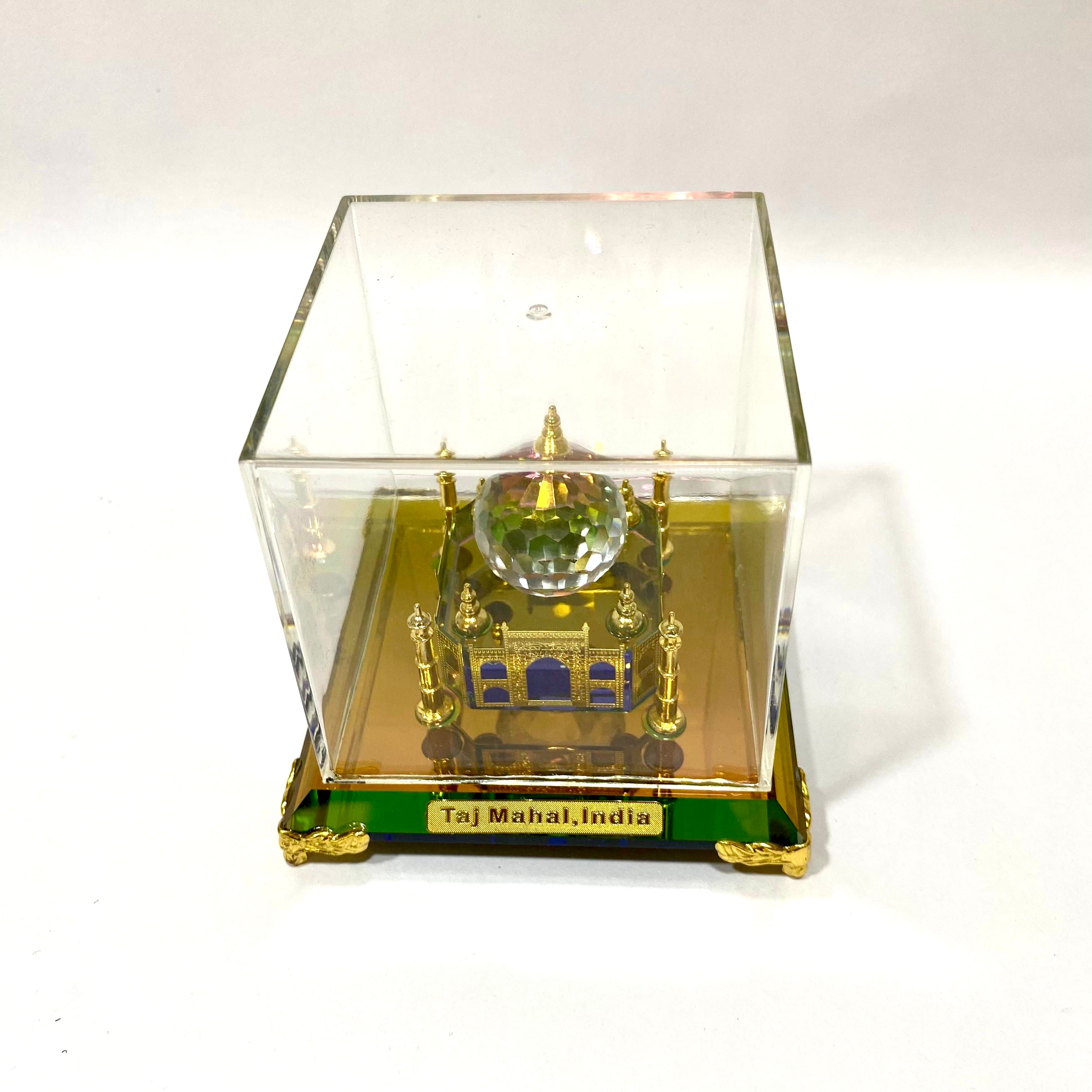 Taj Mahal Glass In Enclosed Acrylic Souvenir Attractive Gifts From Tamrapatra