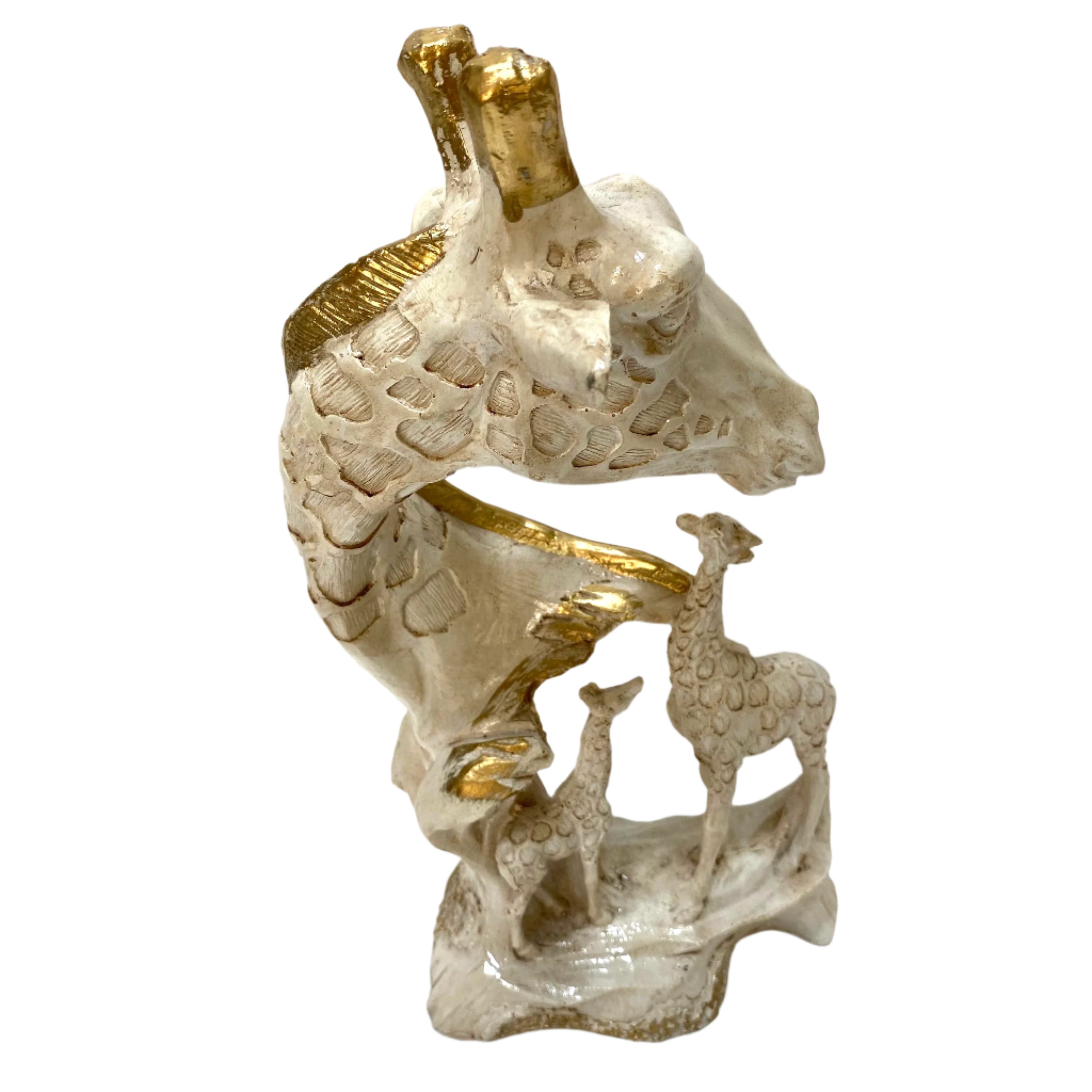 Giraffe With Cub Sweet Memorable Resin Art Family Showpiece By Tamrapatra