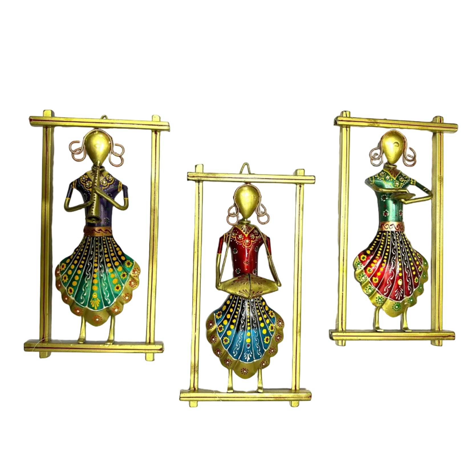 Musicians Standing Lady In Frame Metal Art Exclusive Designs From Tamrapatra