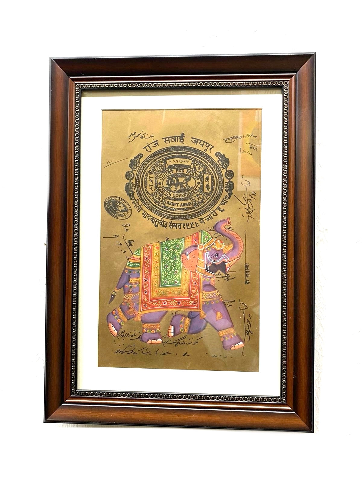 Big Letter Elephant Hand Painted Frames Wall Art In Various Shades From Tamrapatra
