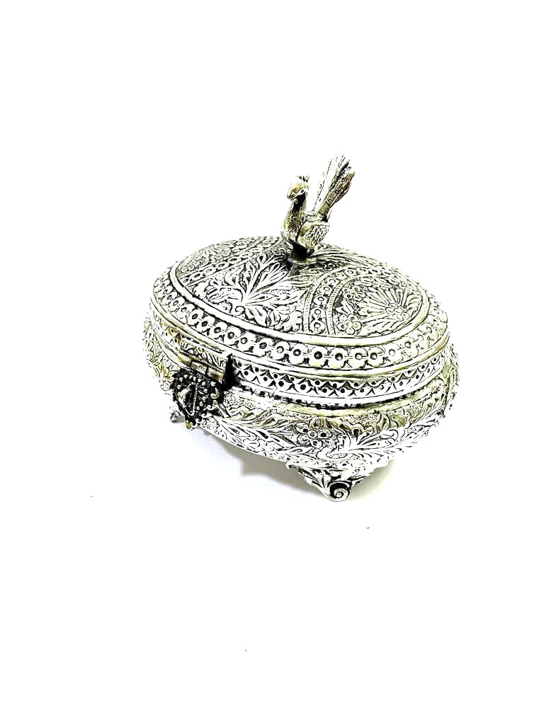 Extraordinary Collection Of German Silver Metal Boxes Engraved From Tamrapatra