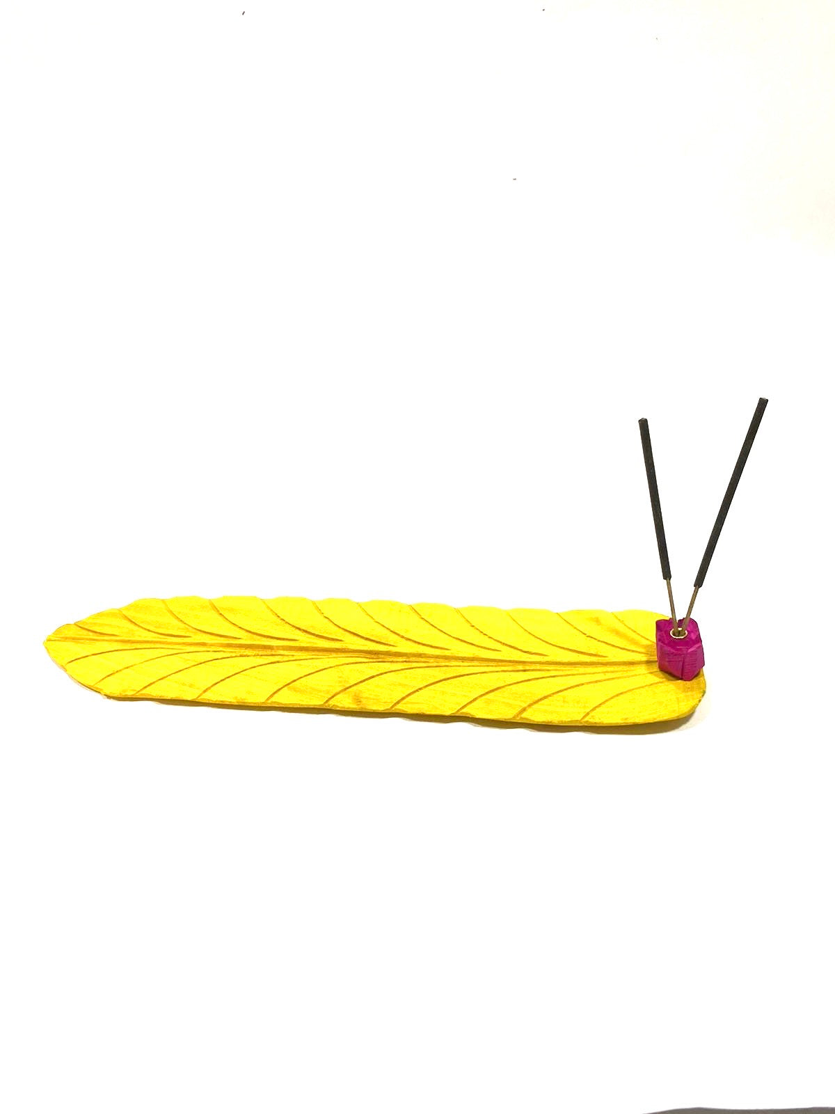 Incense Stick Holder In Banana Leaf Style Unique Handmade India By Tamrapatra