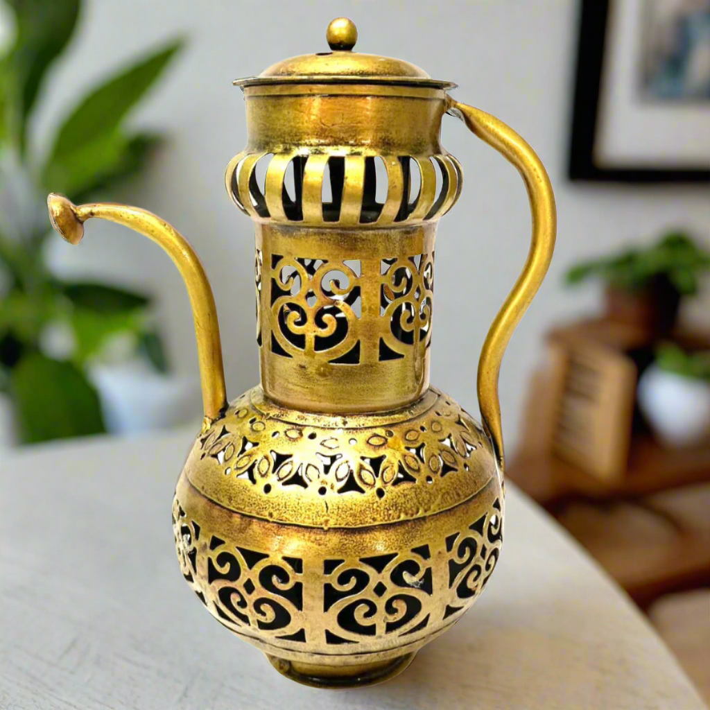 Surai Light Holder Festival Vintage Decoration On Metal Handmade From Tamrapatra - Tamrapatra