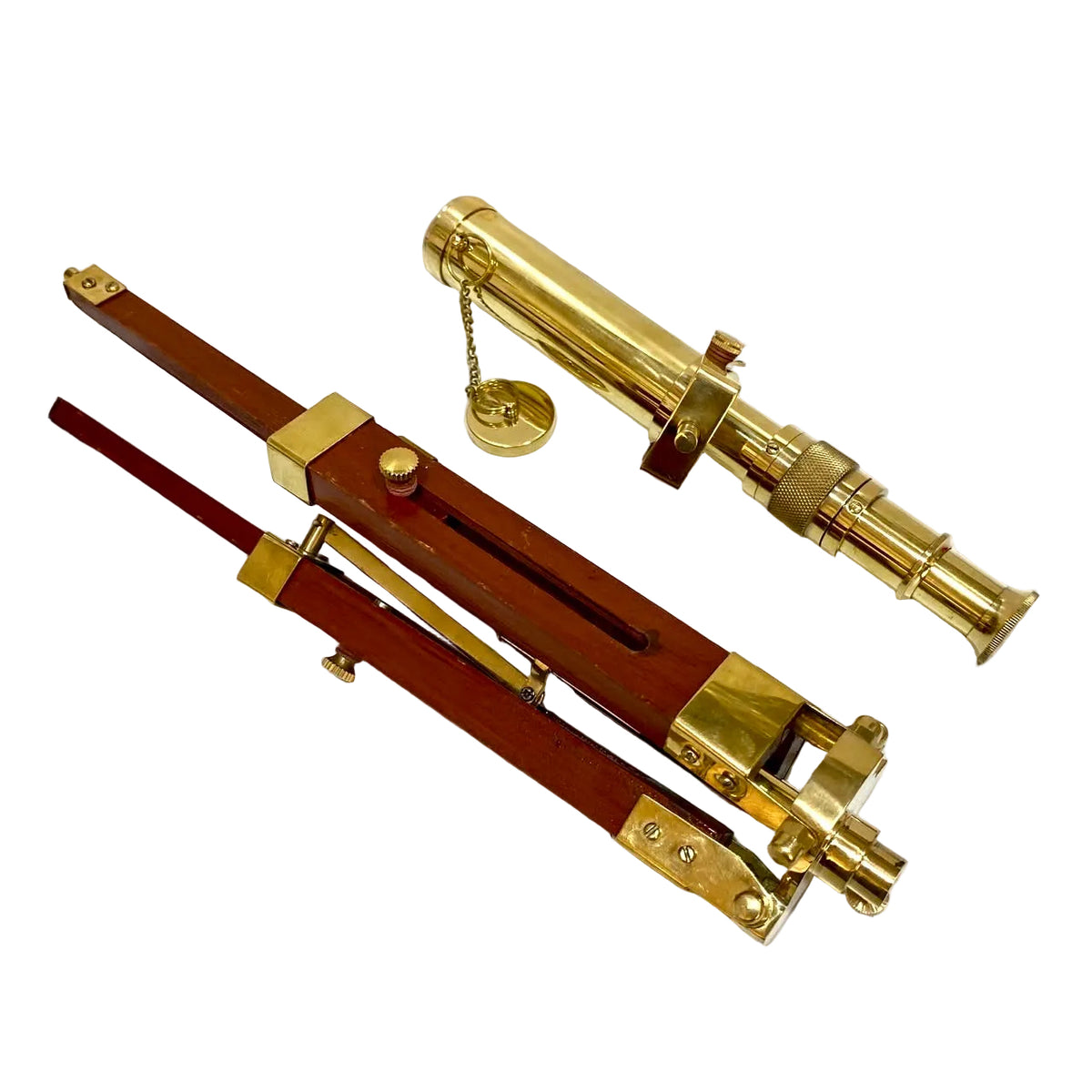 Telescope Brass On Wooden Tripod Stand With Extension Exclusive Gifts By Tamrapatra - Tamrapatra