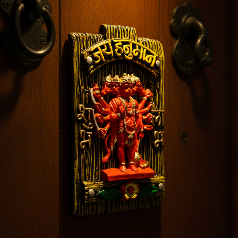 Hanuman Deity Wall Hanging Hand Painted Entrance Decor Ideas By Tamrapatra