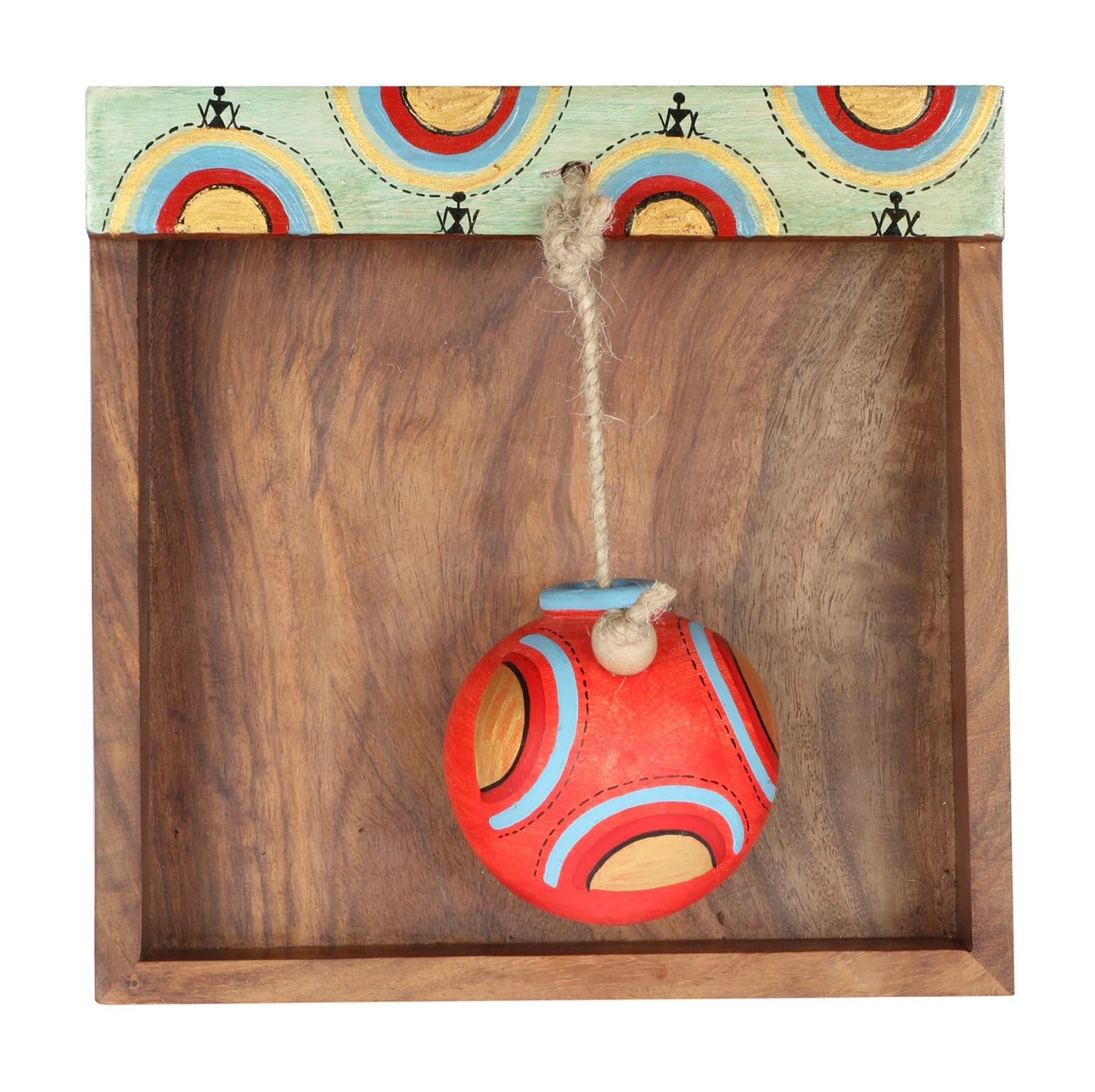 Napkin Holder Painted With Classic Colors Designed Terracotta Pot By Tamrapatra
