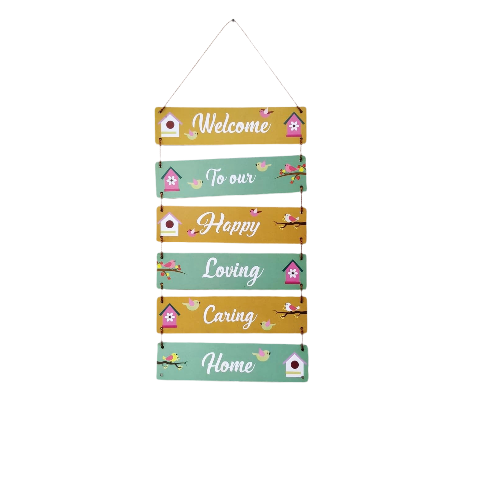 Welcome Chime Home Hanging In Wooden Home Decoration Art From Tamrapatra