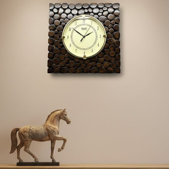 Beautiful Wooden Clocks In Various Design Standard Size Handmade By Tamrapatra - Tamrapatra