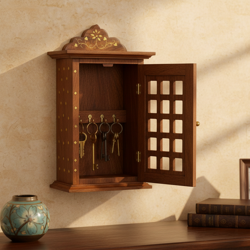 Key Holder Door Style In Wood Carving Keep Your Keys Safe Only At Tamrapatra - Tamrapatra