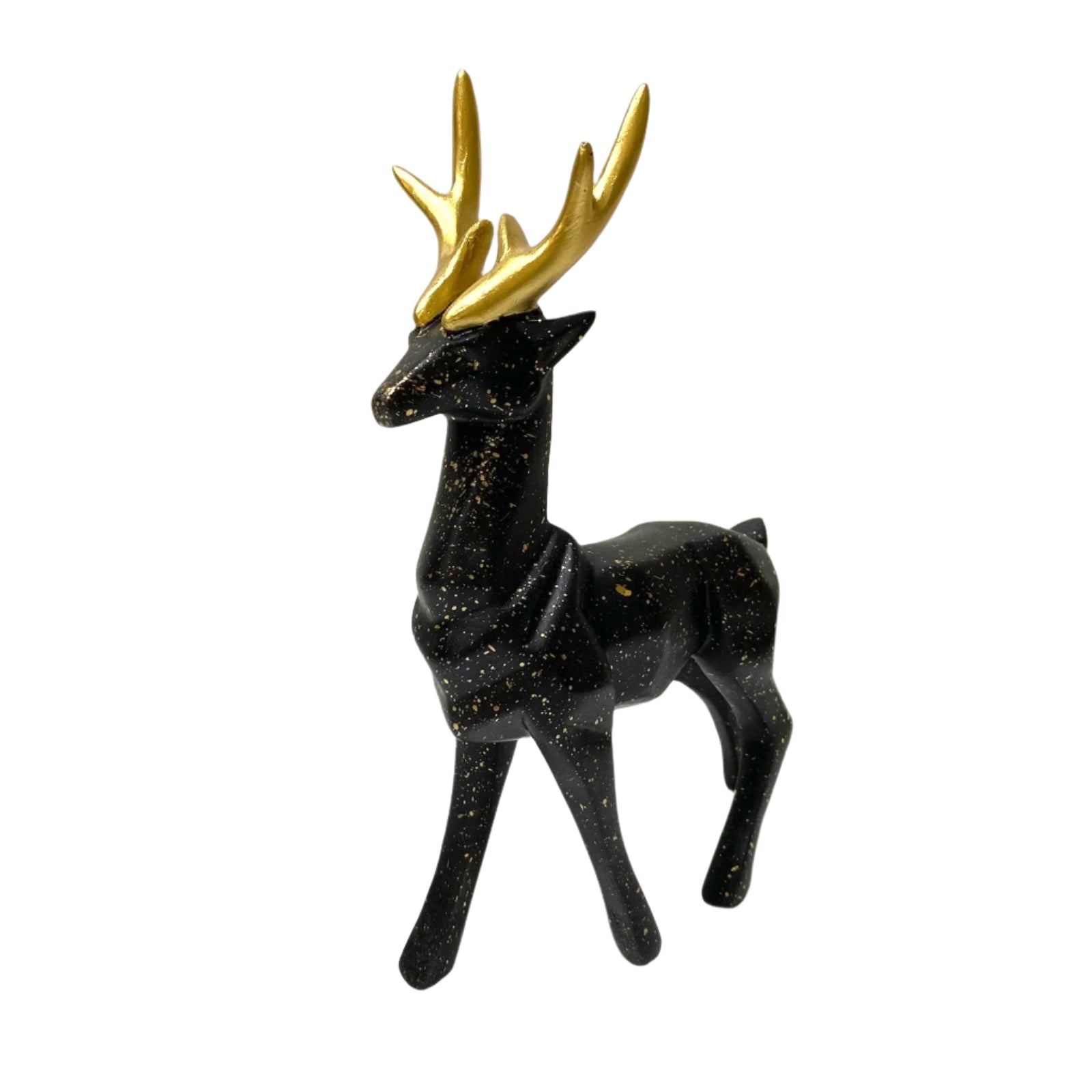 Deer Set Of 2 Showpiece Stand Décor Outstanding Art In Black Green Tamrapatra
