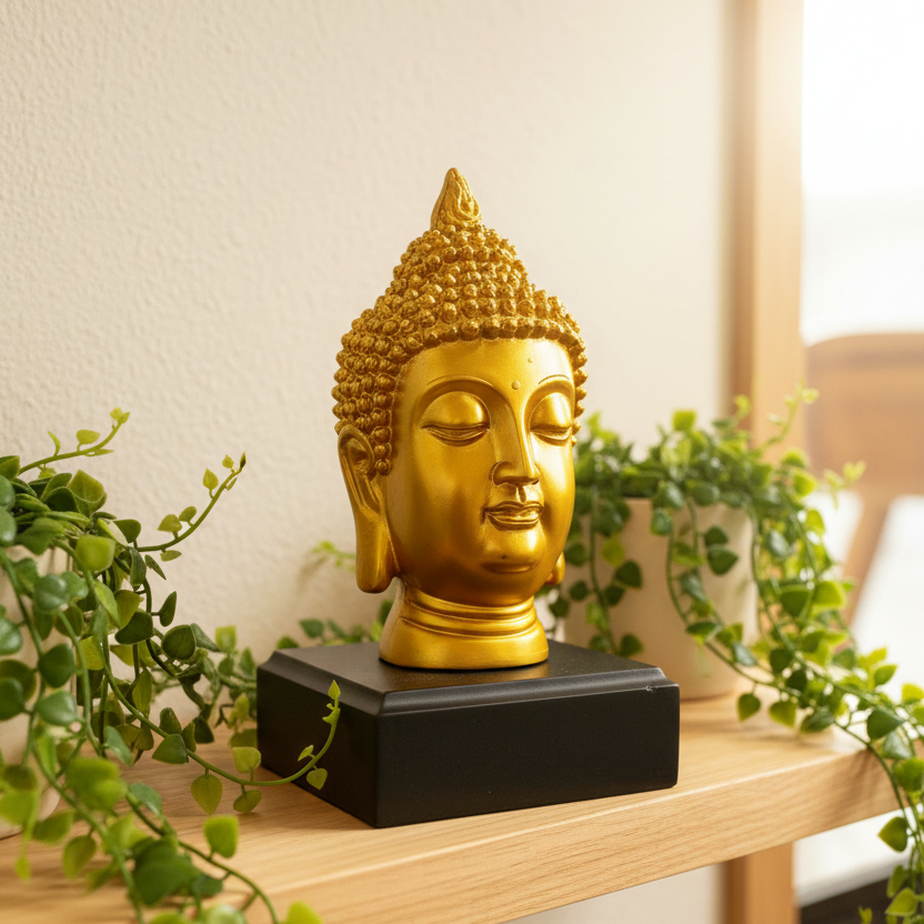 Buddha Face In Various Shades Detailed Indian Craftsmanship Only By Tamrapatra