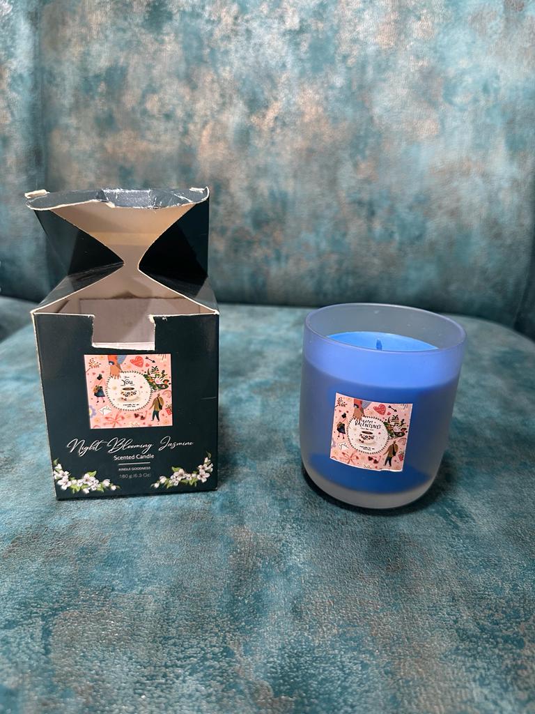 Scented Candles With Frosted Glass In Exclusive Aroma Handcrafted From Tamrapatra