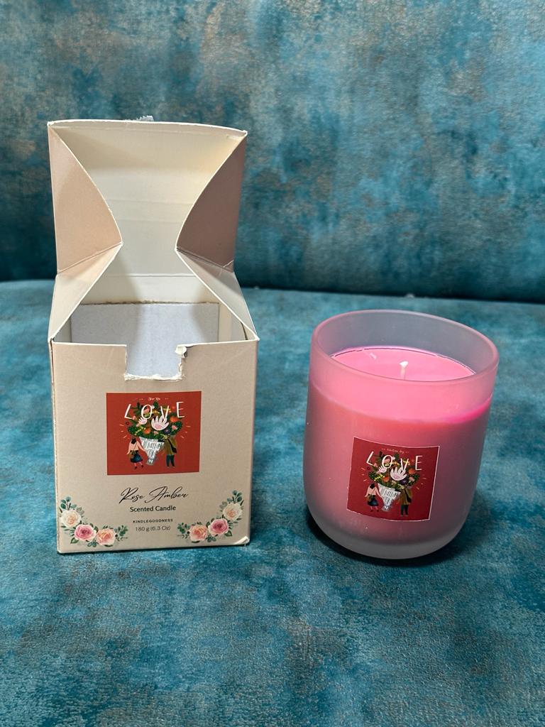 Scented Candles With Frosted Glass In Exclusive Aroma Handcrafted From Tamrapatra