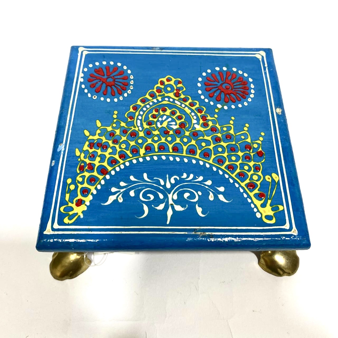 Wooden Hand Painted Bajoth Multicolor Handcrafted By Indian Artisans By Tamrapatra
