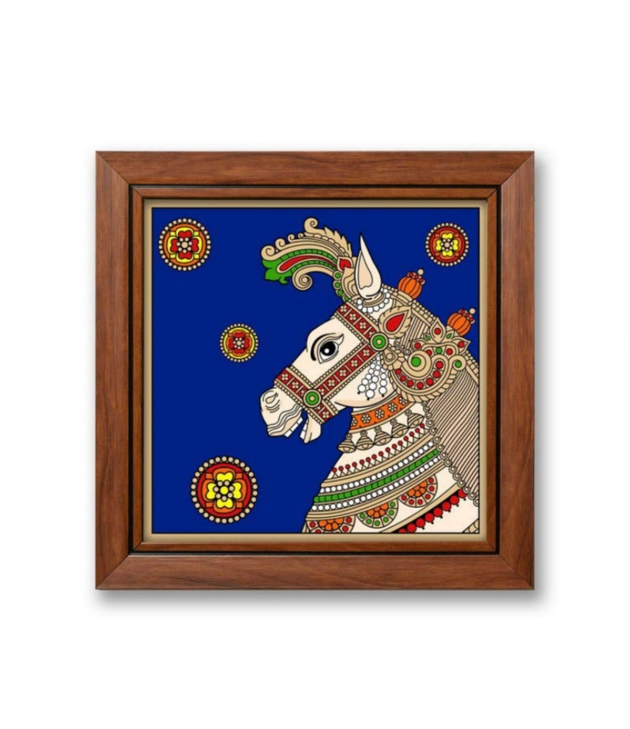 Horse Painting In Reverse Glass Traditional Tanjore Art Frames From Tamrapatra