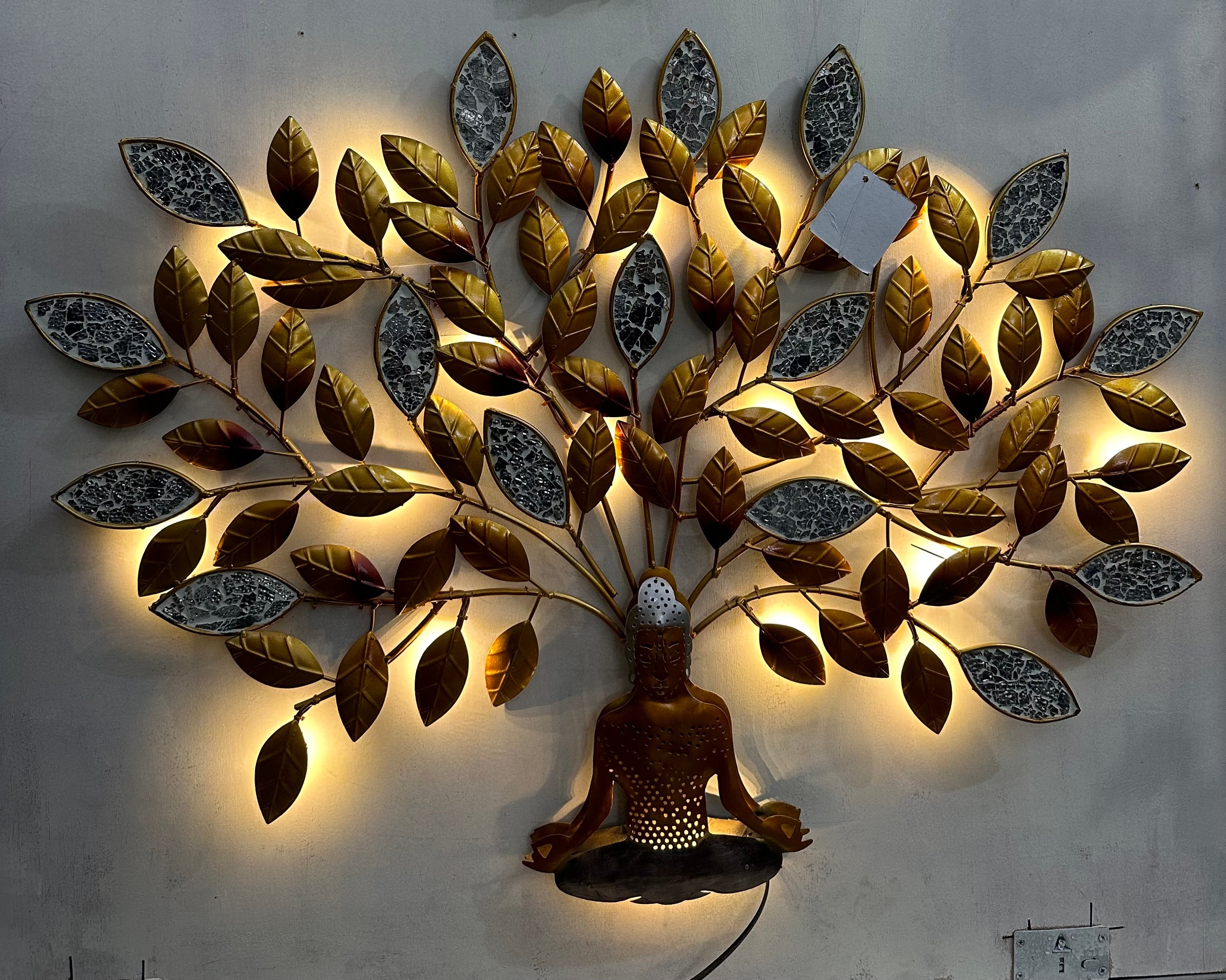 Tree With Sitting Buddha Unique Models Combined Art Wall Décor By Tamrapatra