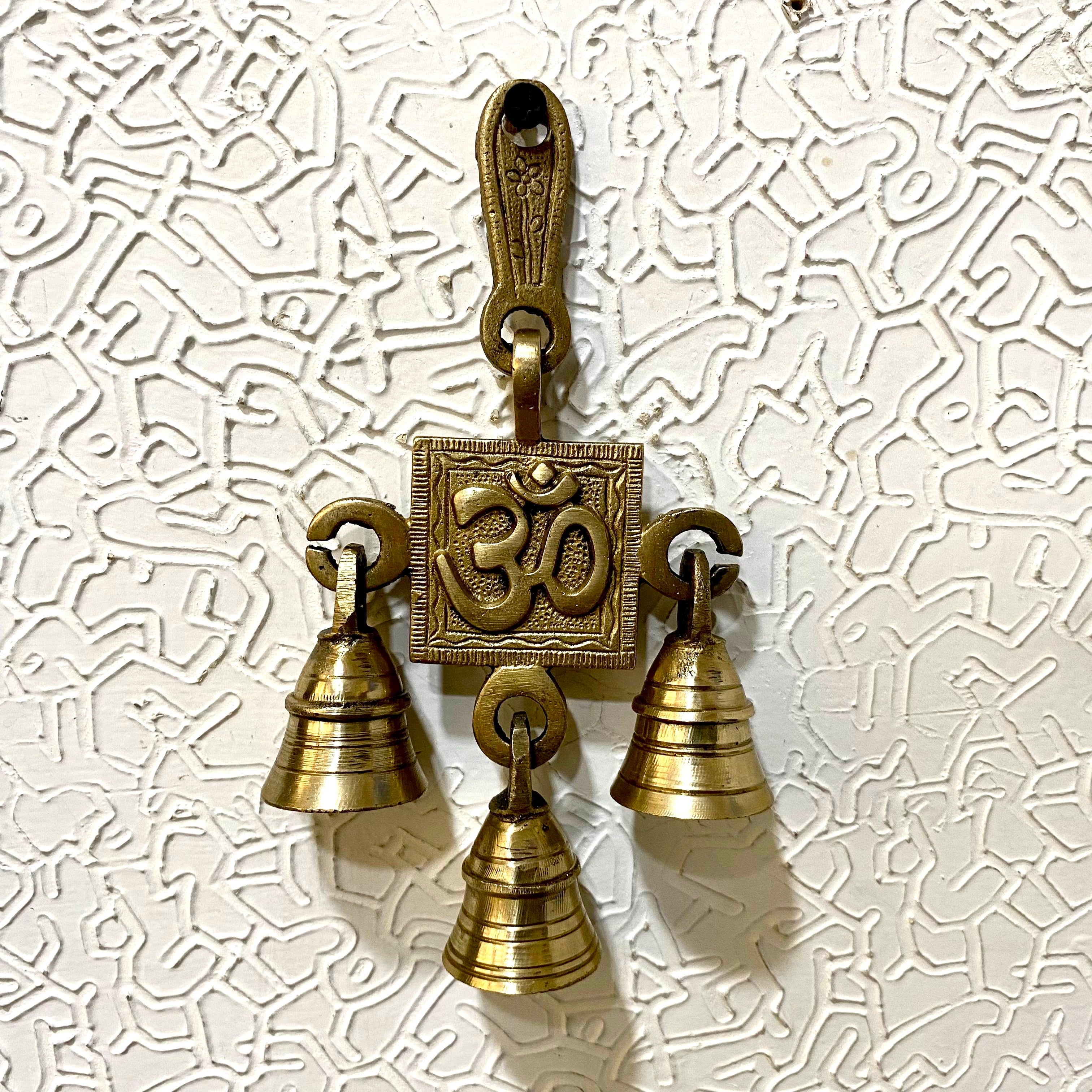 3 Bell Wall Hangings Handcrafted Brass Artware In Various Designs Tamrapatra