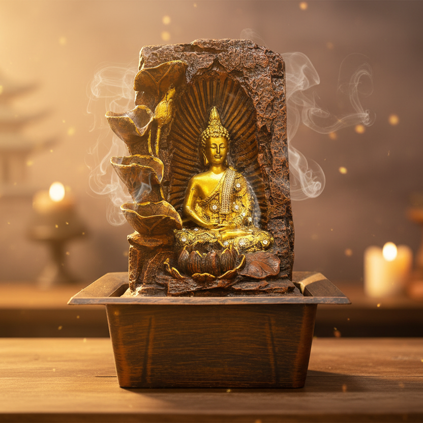 Buddha Water Fountain Exclusive Collectible Nature Inspired Decor By Tamrapatra - Tamrapatra