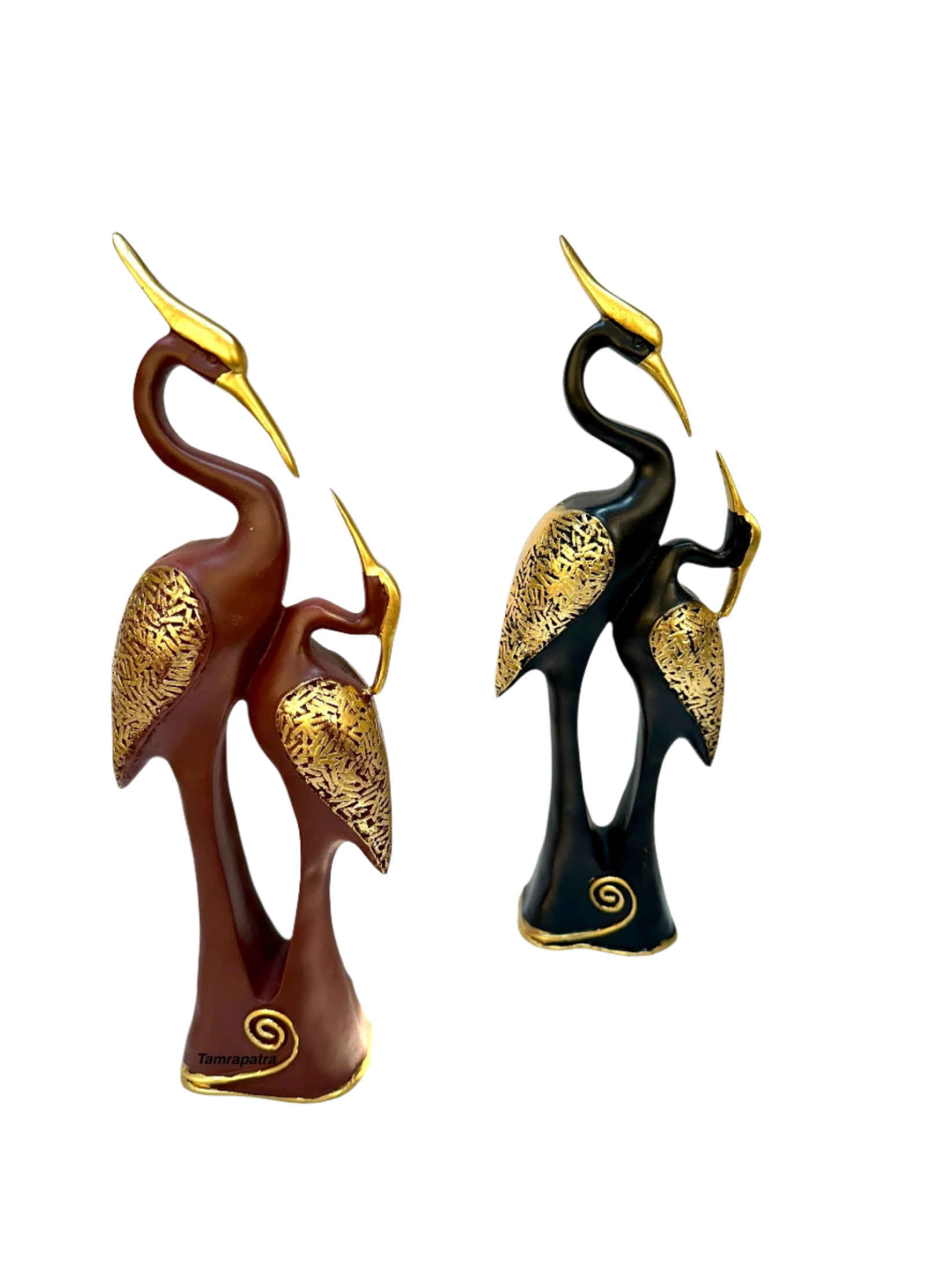 Crane Pair Birds Authentic Display of Articles In Various Colors From Tamrapatra