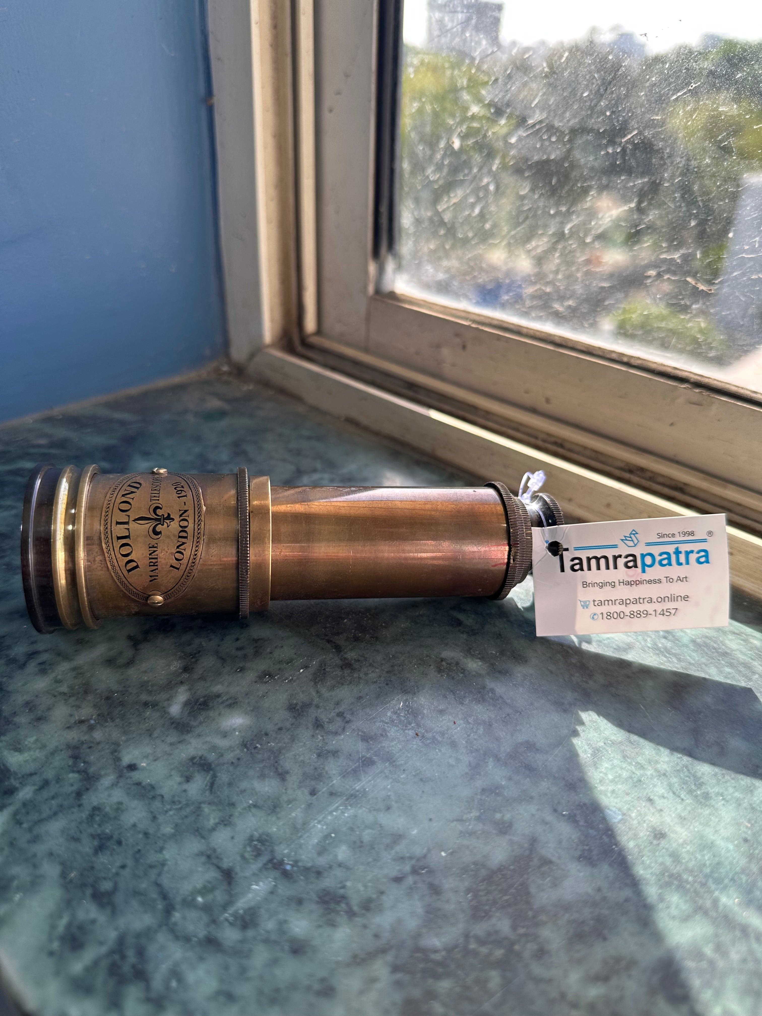 Working Telescope Brass Souvenir Collectible Vintage Collection By Tamrpatra