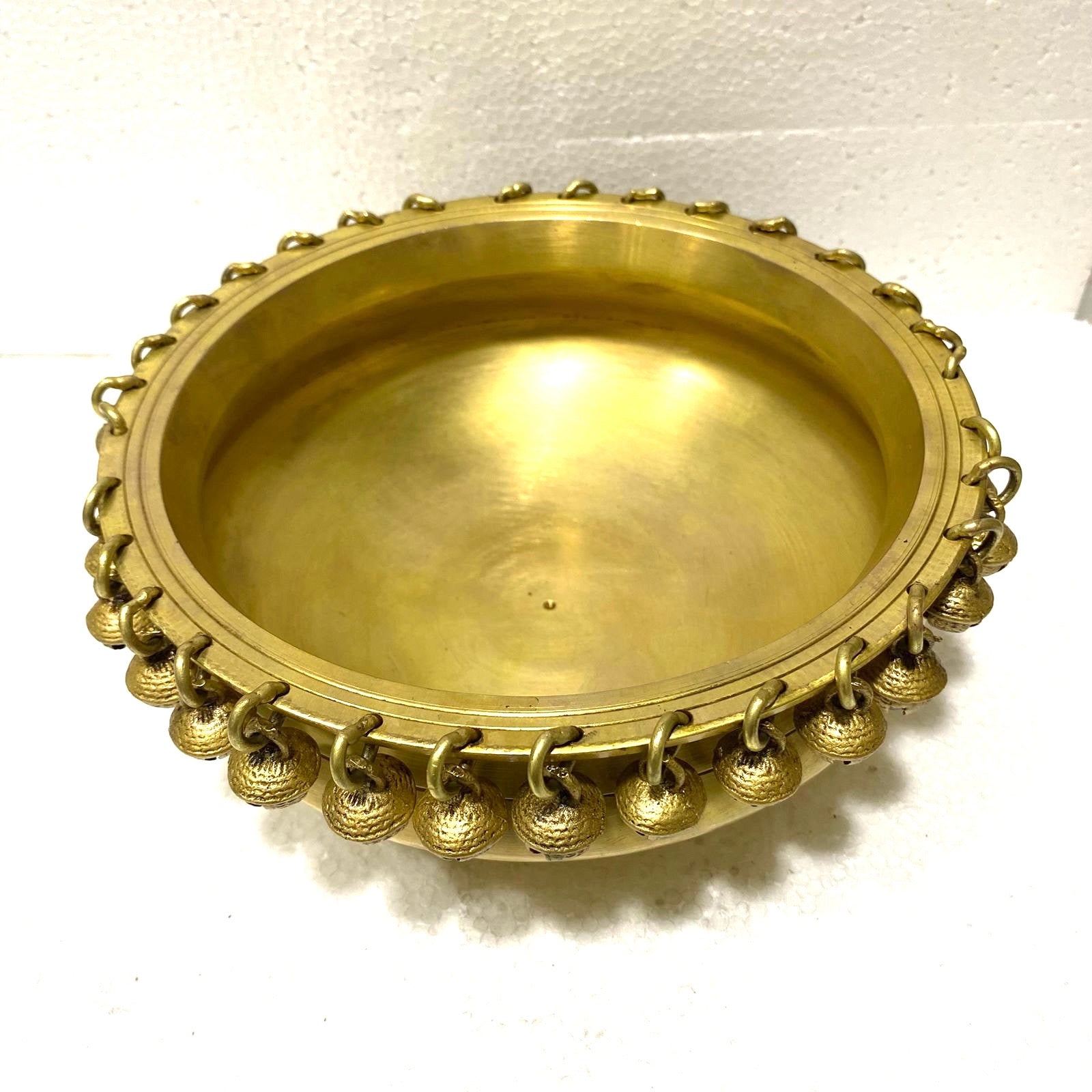 Brass Urli Stand Stand With Bells Ghungroo Traditional Pots From Tamrapatra