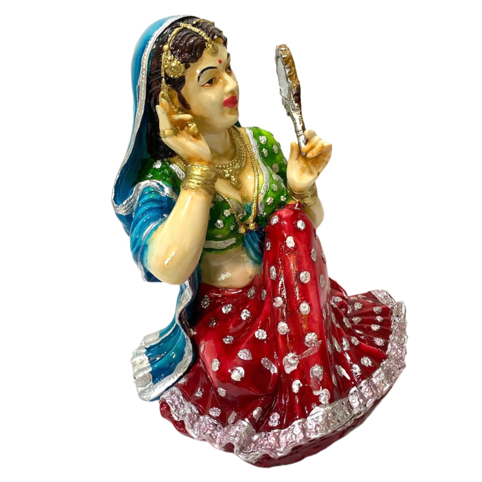 Lady Villager Playing Dholak Traditional Beautiful Art Collectible By Tamrapatra