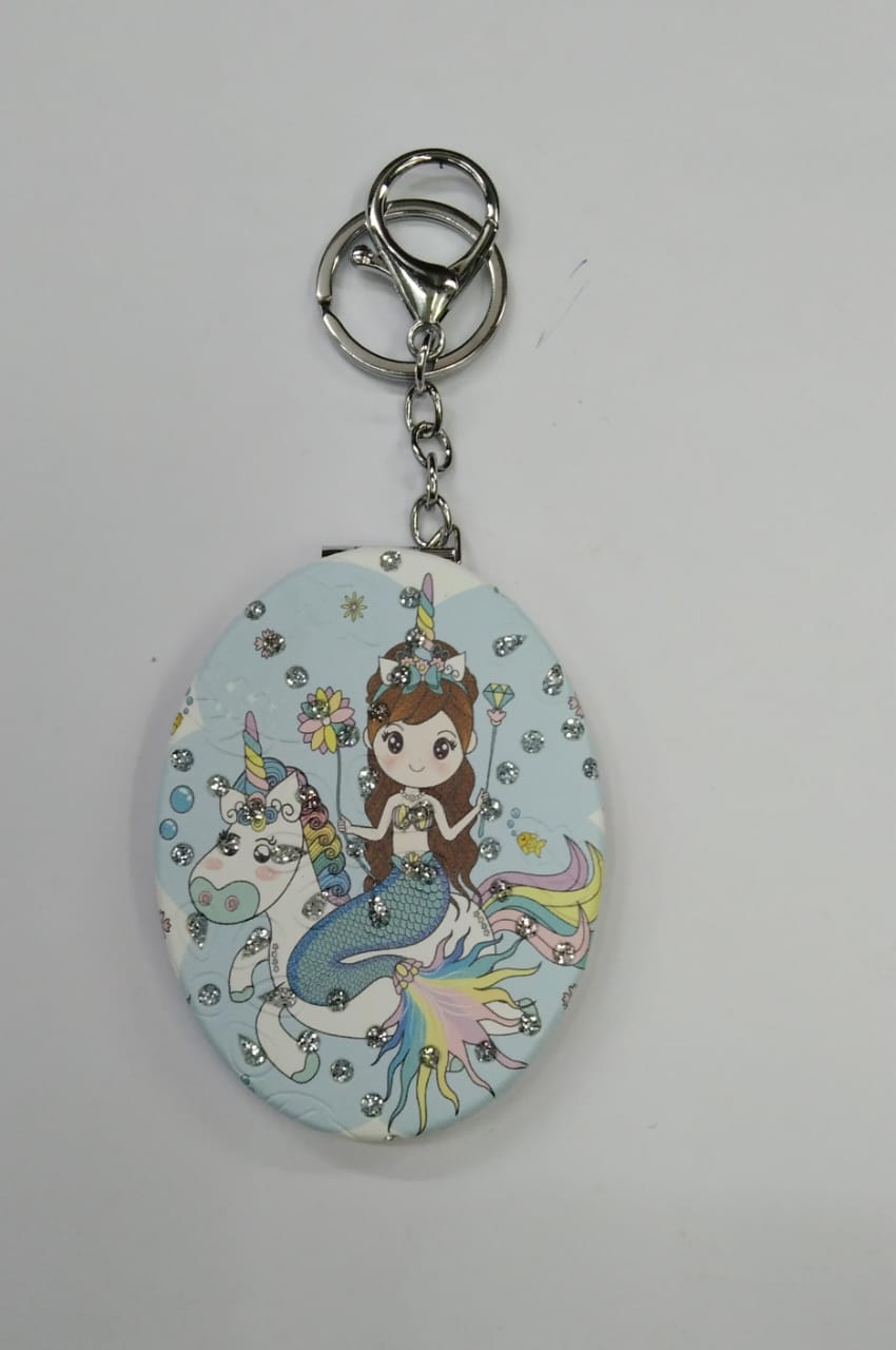 Fancy Mirror Keychains With Creative Designs Gifts Pocket Edition By Tamrapatra