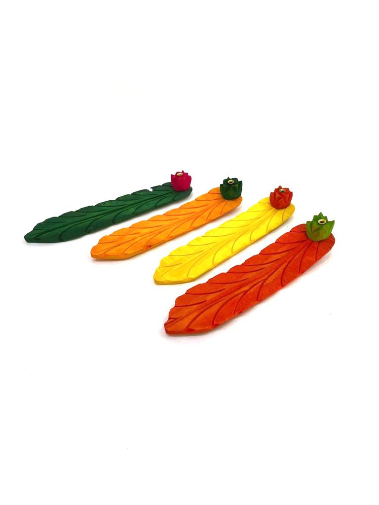 Incense Stick Holder In Banana Leaf Style Unique Handmade India By Tamrapatra