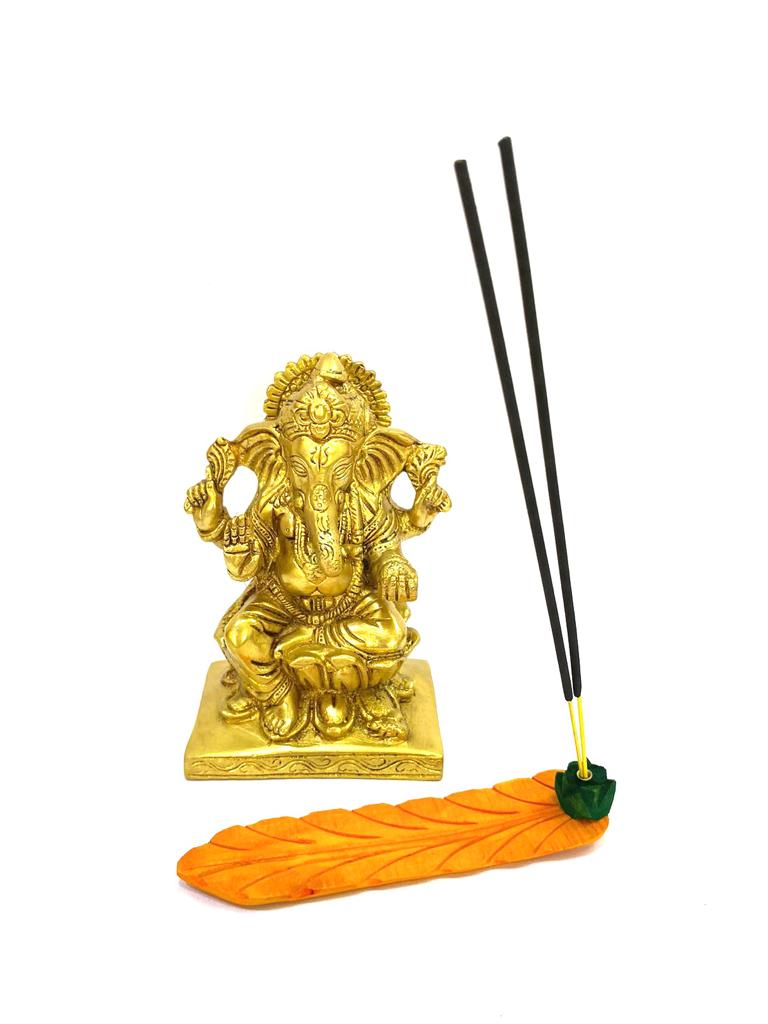 Incense Stick Holder In Banana Leaf Style Unique Handmade India By Tamrapatra