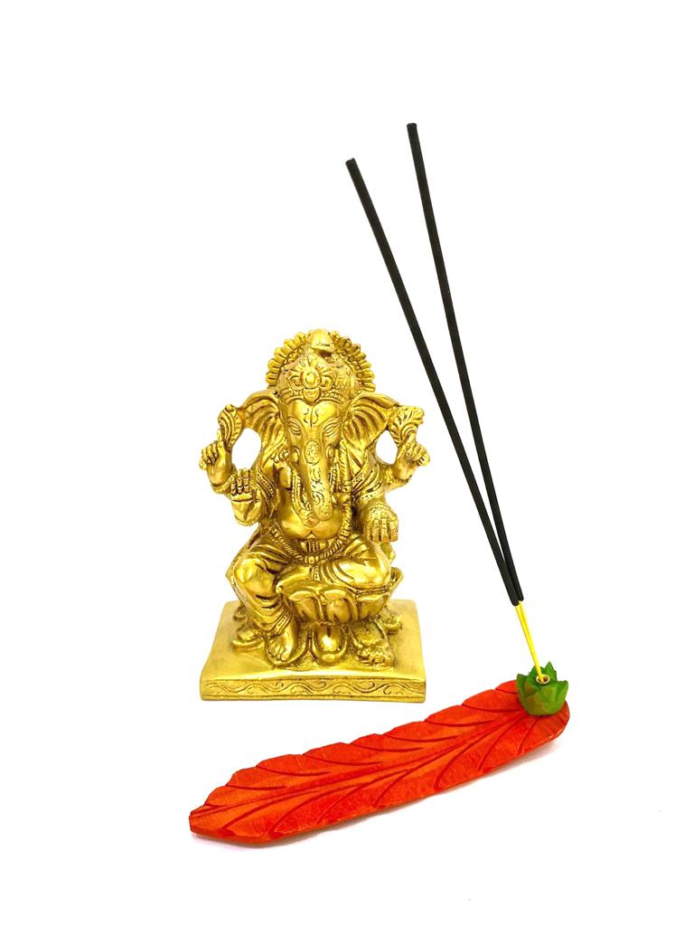 Incense Stick Holder In Banana Leaf Style Unique Handmade India By Tamrapatra