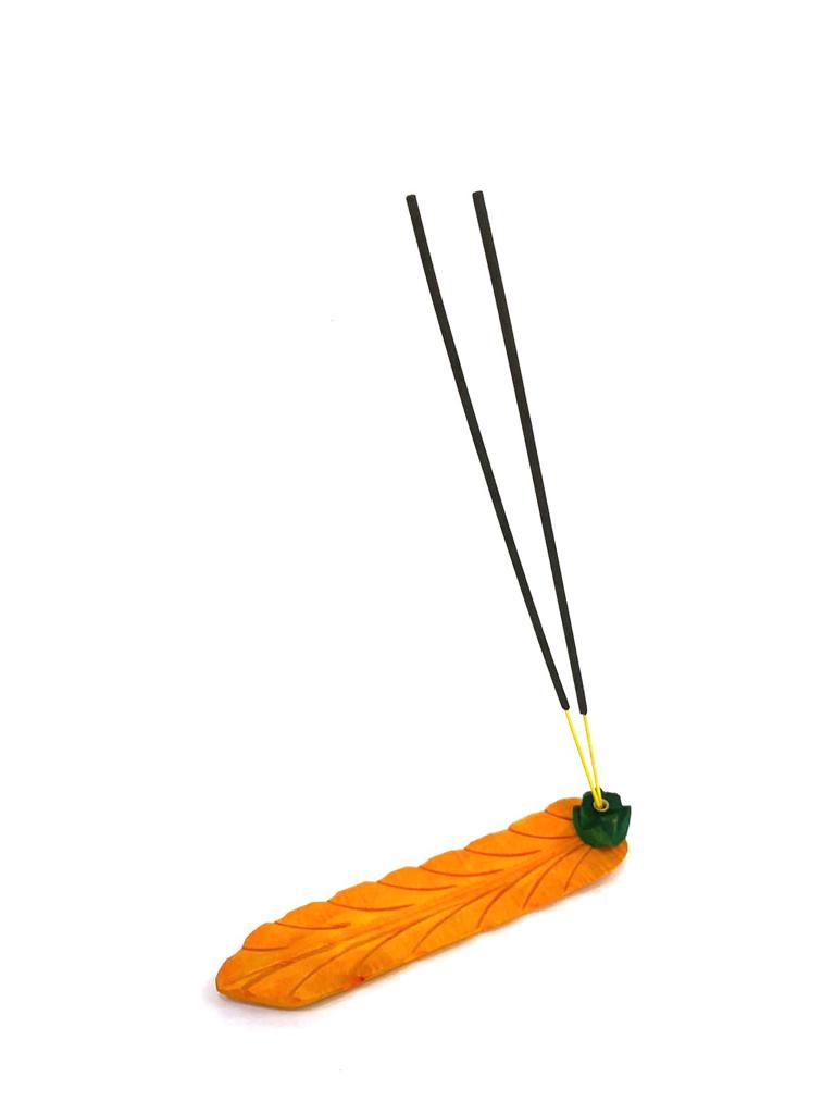 Incense Stick Holder In Banana Leaf Style Unique Handmade India By Tamrapatra