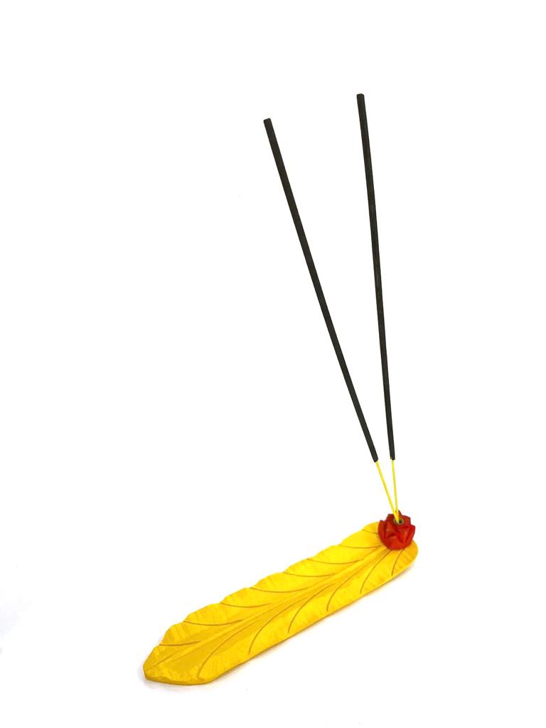 Incense Stick Holder In Banana Leaf Style Unique Handmade India By Tamrapatra