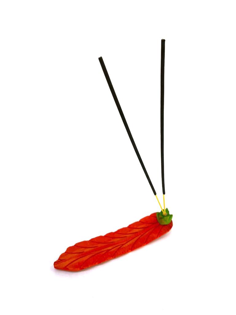 Incense Stick Holder In Banana Leaf Style Unique Handmade India By Tamrapatra