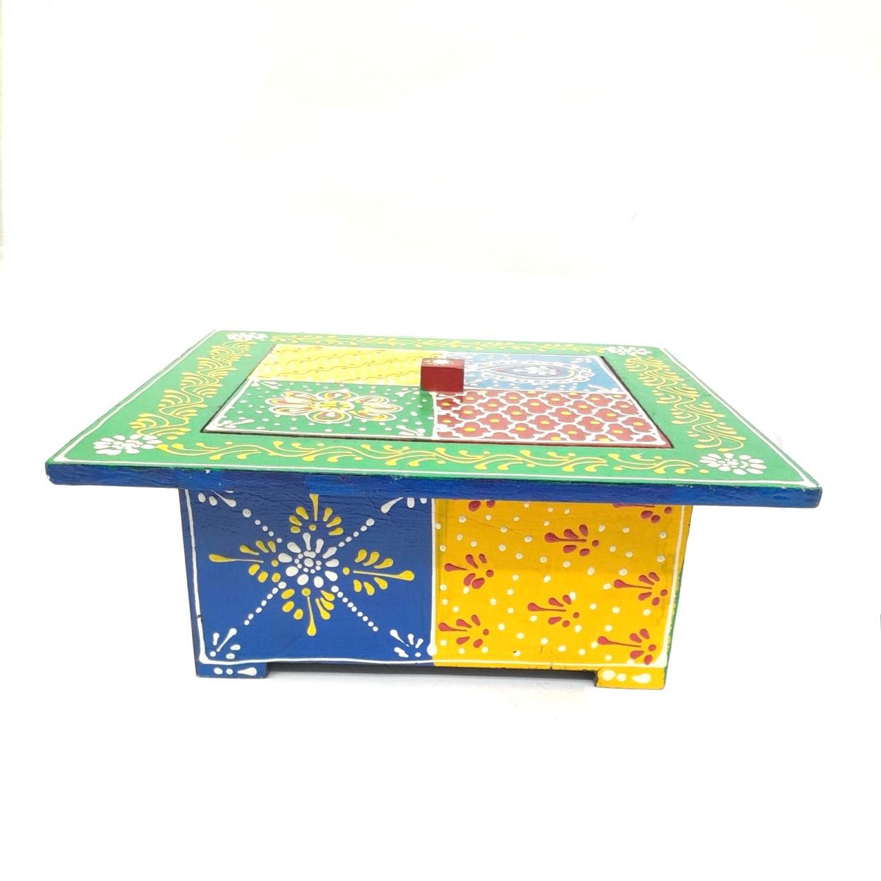 Wooden Box Handicrafts Artistic Conework Style With Partition Now At Tamrapatra