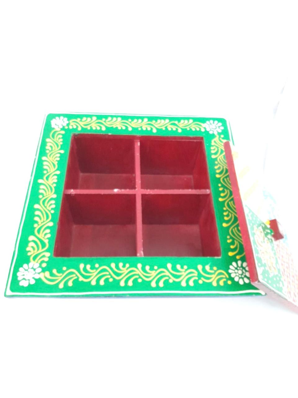 Wooden Box Handicrafts Artistic Conework Style With Partition Now At Tamrapatra