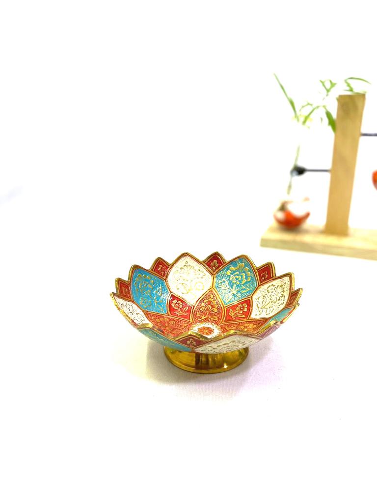 Brass Inlay Artwork For Serving Multipurpose Bowls Royal Touch By Tamrapatra